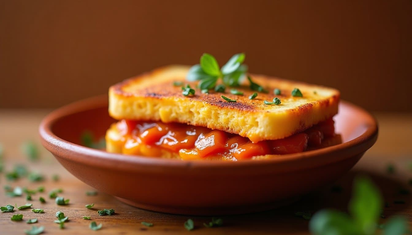 Kimchi Grilled Cheese with Gochujang Butter and Spring Pea Spread