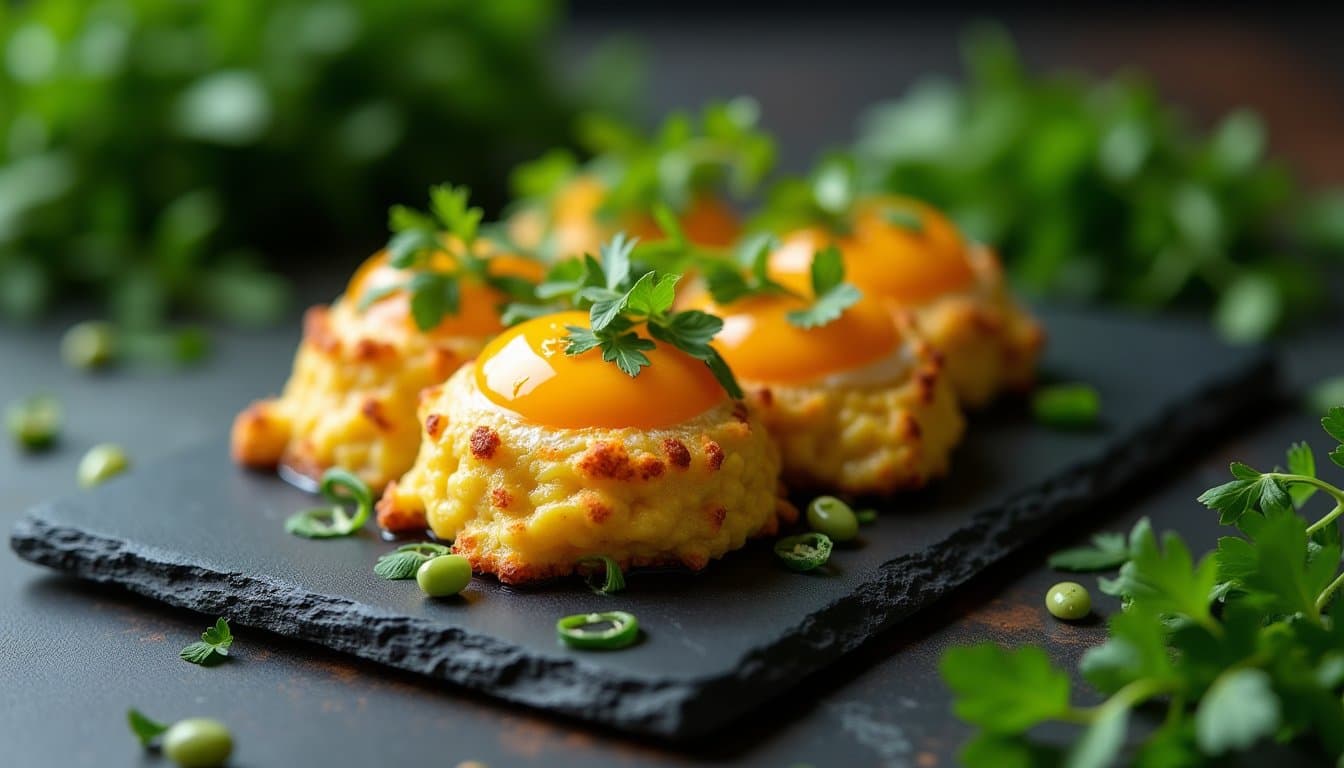 Salted Egg Sinangag with Spring Peas and Crispy Shallot Dust