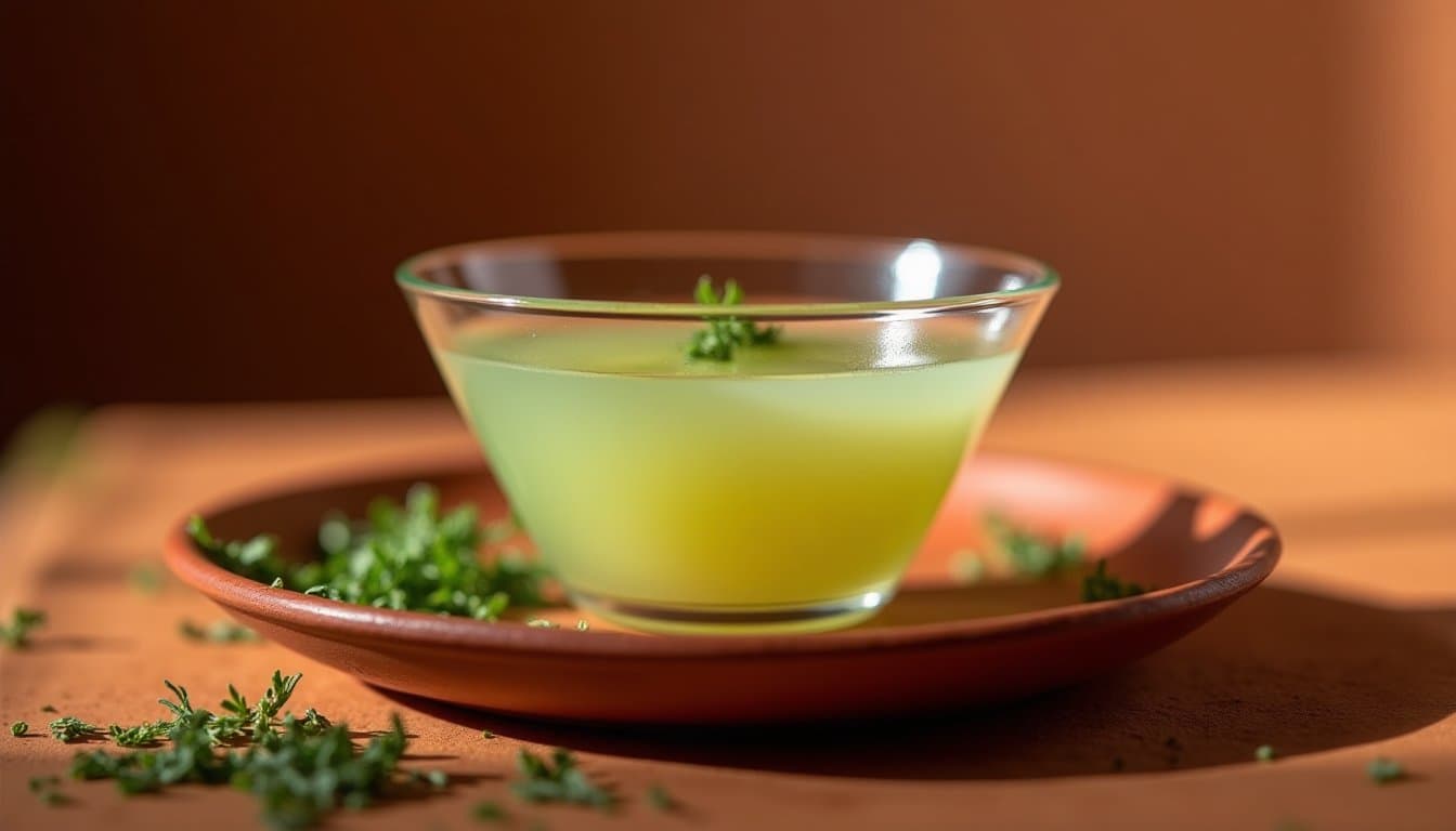 Wild Garlic Brine Martini with Sous-Vide Spring Pea Gin and Cucumber Air